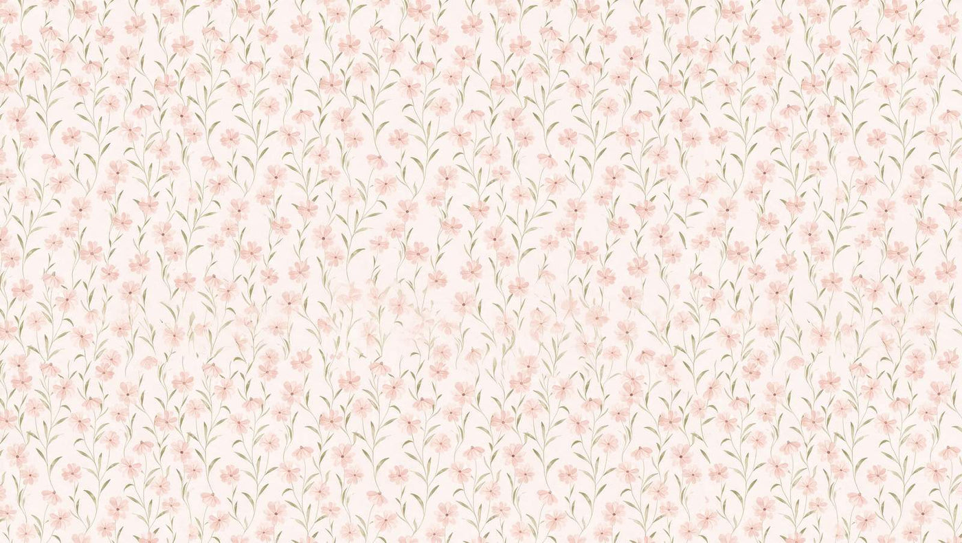 Papier peint liberty rose poudré