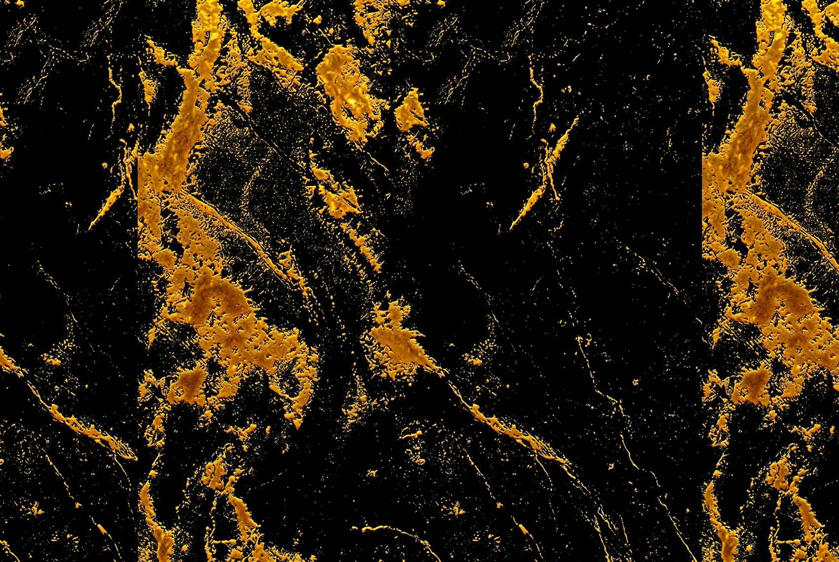 Papier peint marbre noir et or
