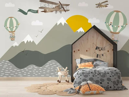 Papier Peint Montgolfière Bébé