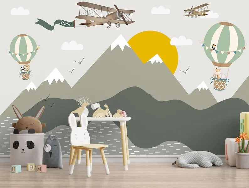 Papier Peint Montgolfière Bébé