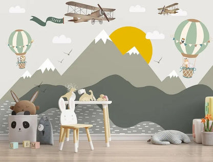 Papier Peint Montgolfière Bébé