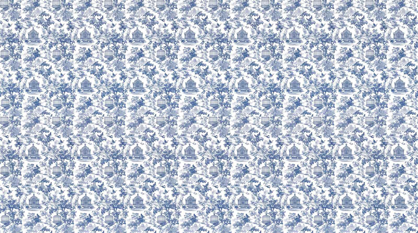 Papier peint motif toile de jouy