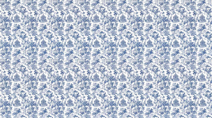 Papier peint motif toile de jouy