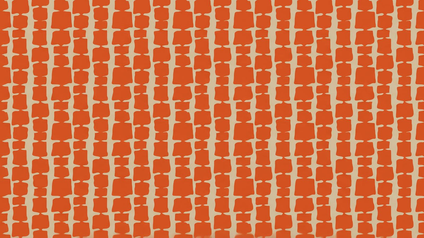 Papier peint motifs terracotta