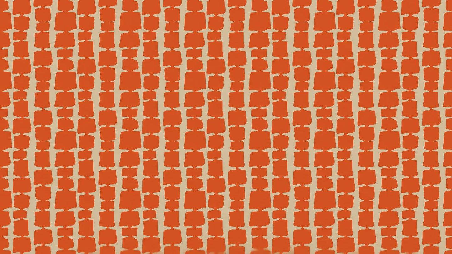 Papier peint motifs terracotta