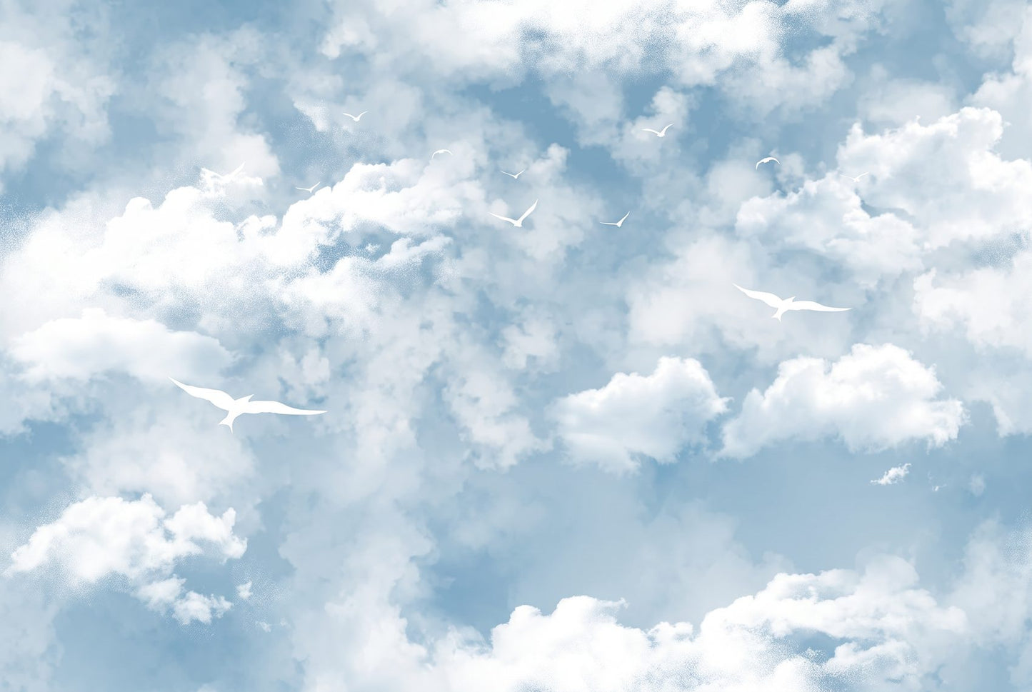Papier peint nuage bleu