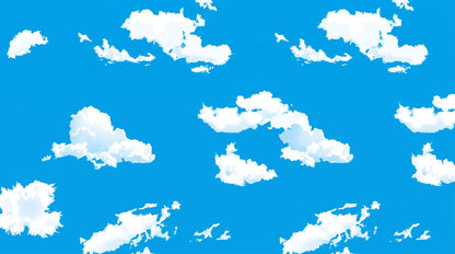Papier peint nuage plafond