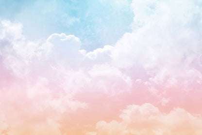 Papier peint nuage rose
