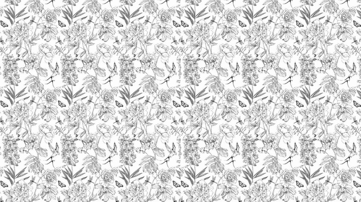 Papier Peint Oiseaux Noir Et Blanc