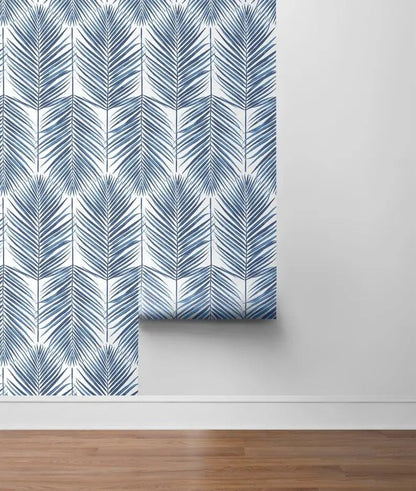 Papier Peint Palmier Bleu