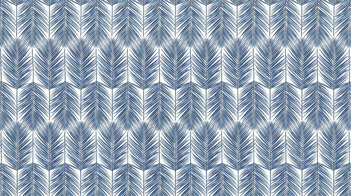 Papier Peint Palmier Bleu