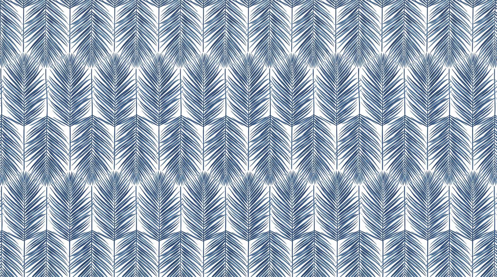 Papier Peint Palmier Bleu