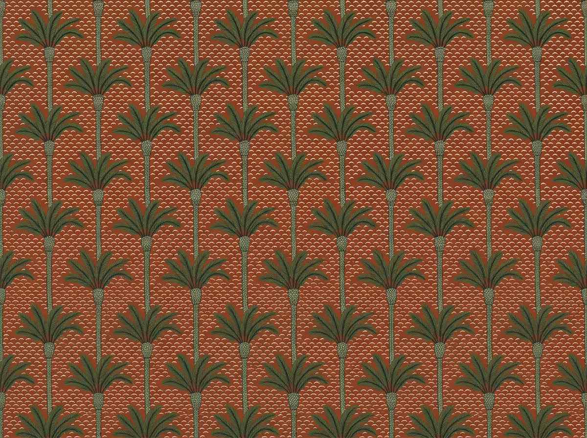 Papier peint palmier terracotta