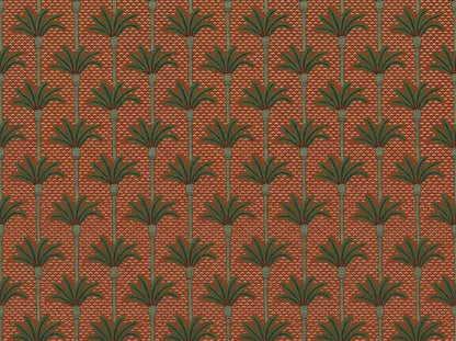 Papier peint palmier terracotta