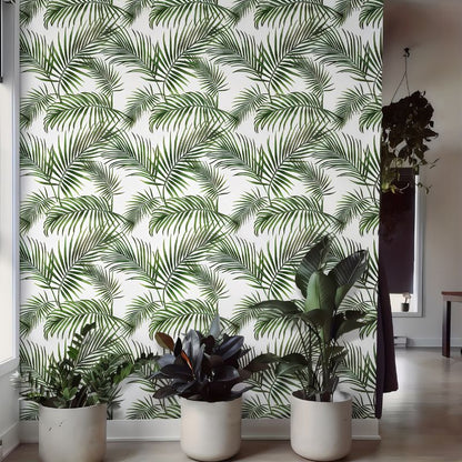 Papier Peint Palmier Vert