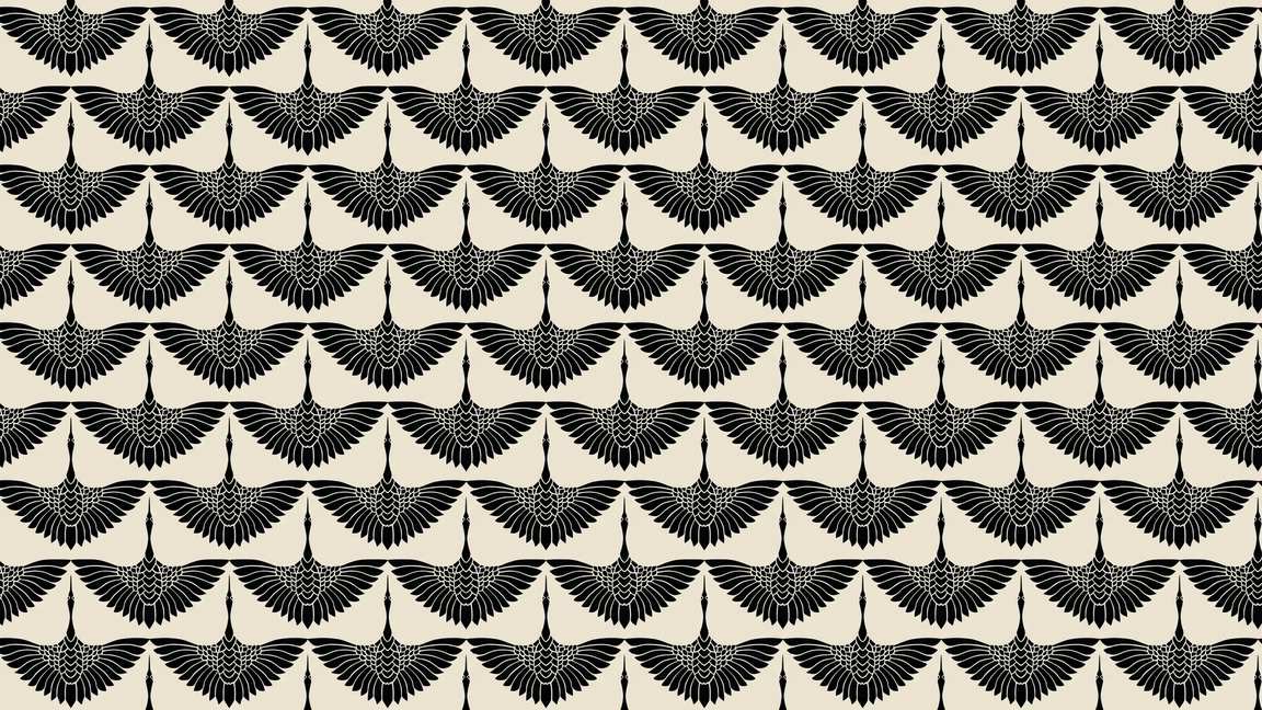 Papier peint paon noir