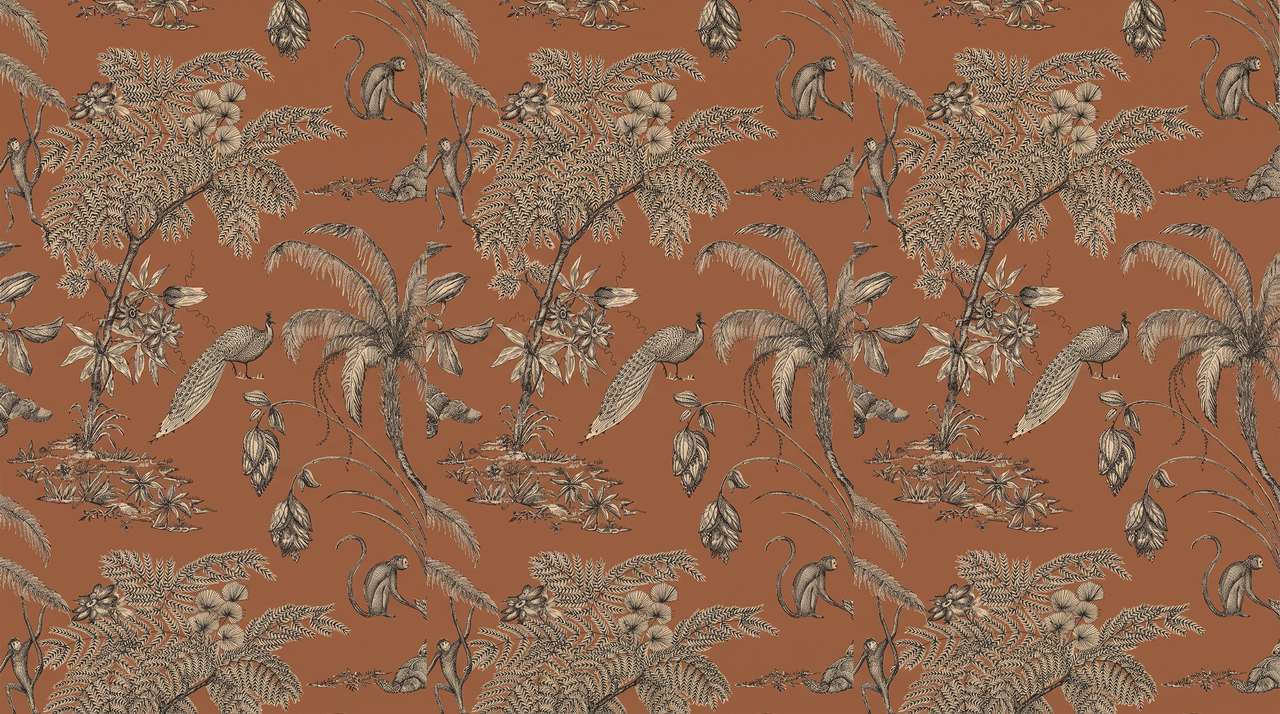 papier-peint-paon-terracotta-motif