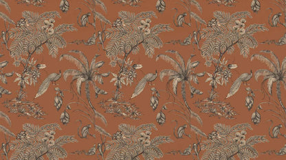 papier-peint-paon-terracotta-motif