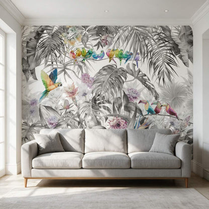 papier-peint-perroquet-noir-et-blanc-photo-ambiance