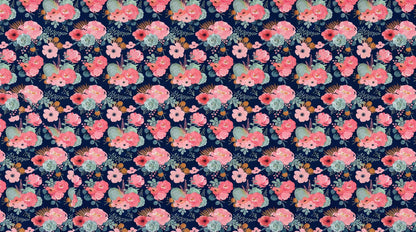 Papier peint pivoines vintage