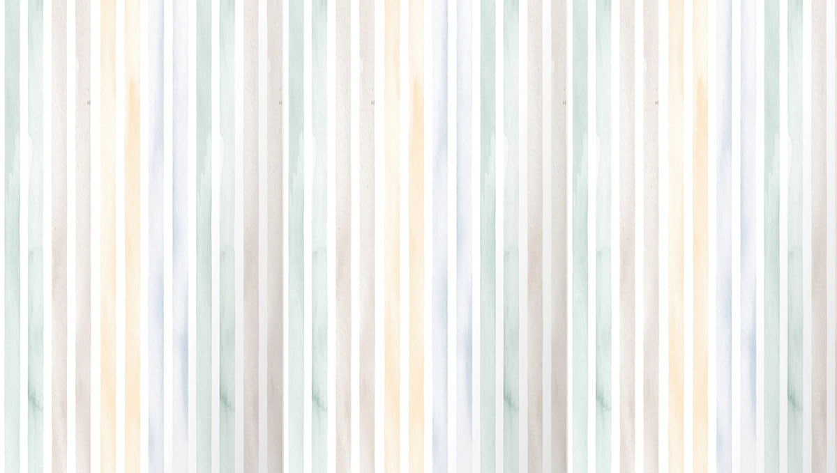 Papier peint rayures aquarelle