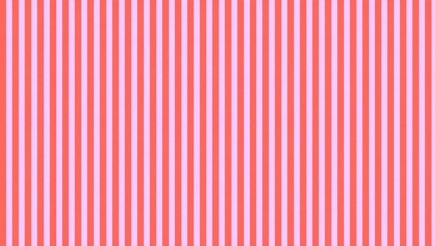 Papier peint rayures rose et rouge