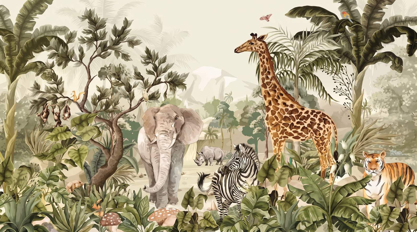 Papier Peint Safari Bébé