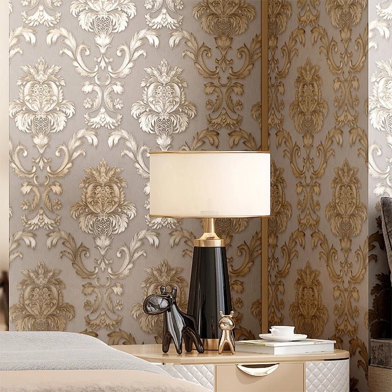 Papier peint tete de lit baroque