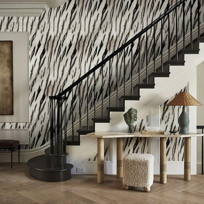 Papier peint tigre blanc et noir