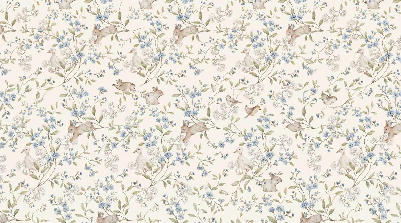 Papier peint toile de jouy enfant
