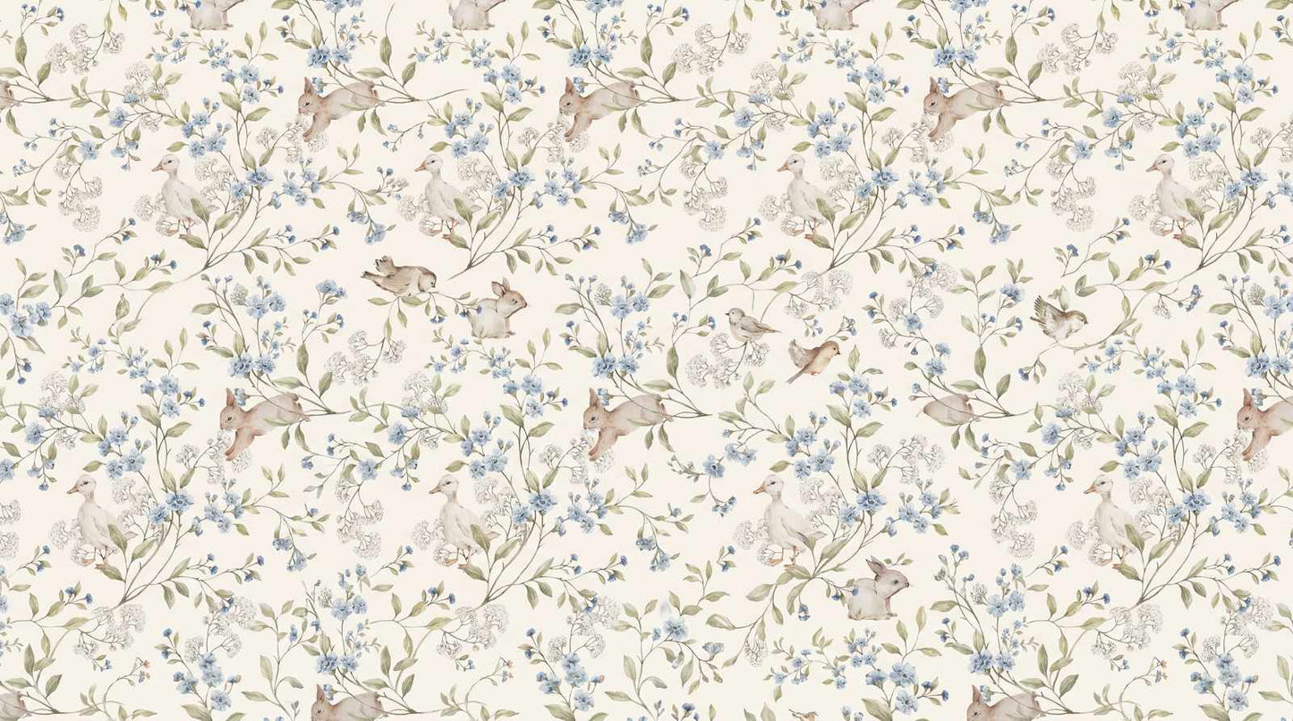 Papier peint toile de jouy enfant