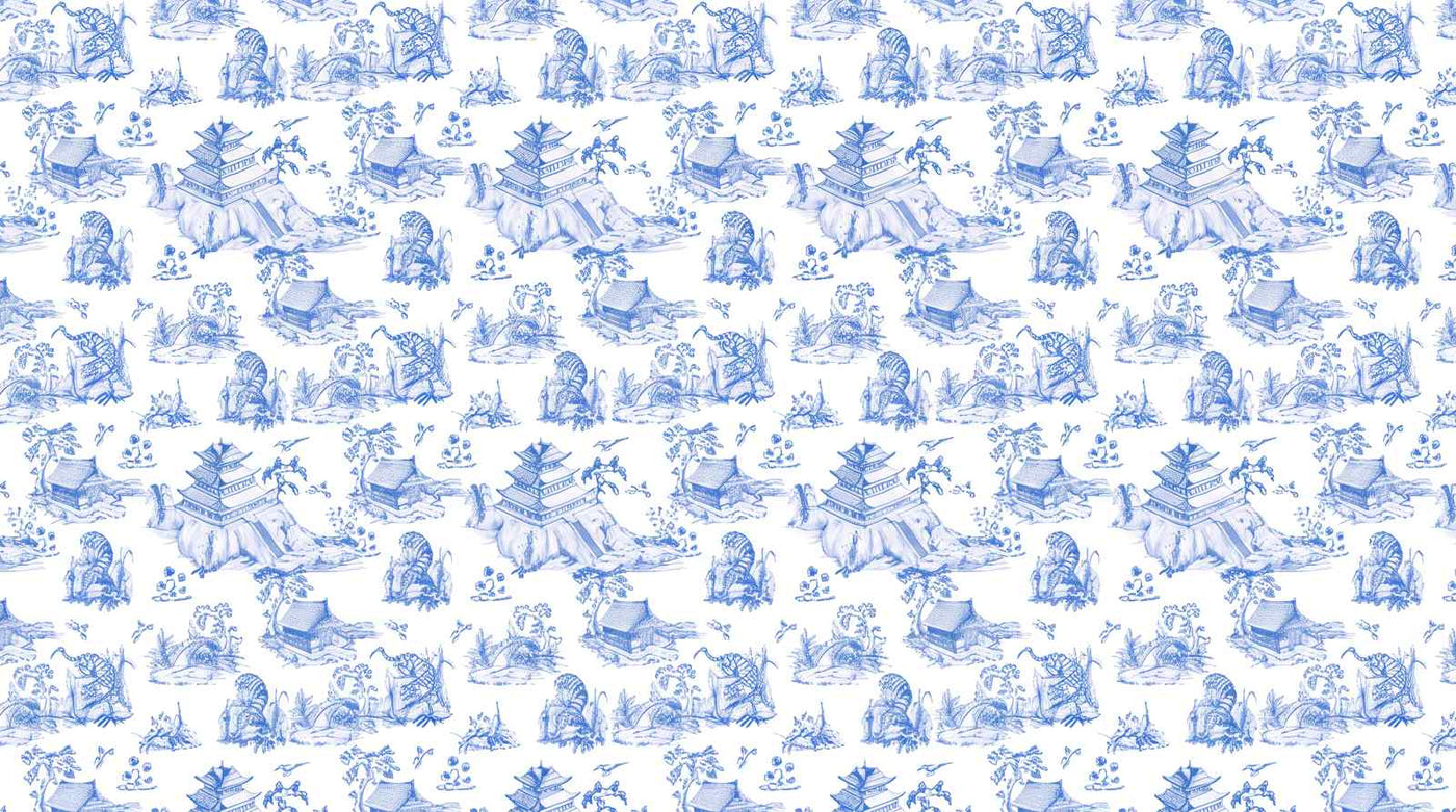 Papier peint toile de jouy japonais