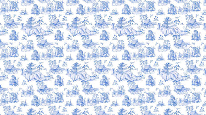 Papier peint toile de jouy japonais