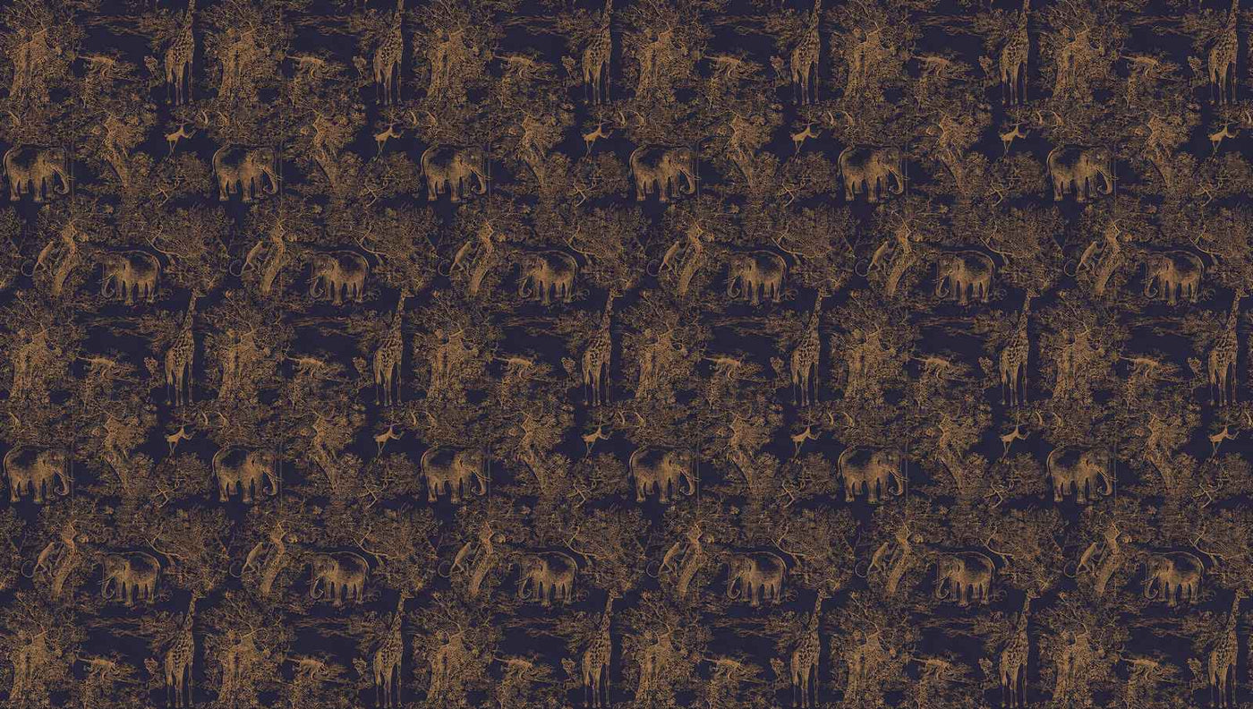 Papier peint toile de jouy noir