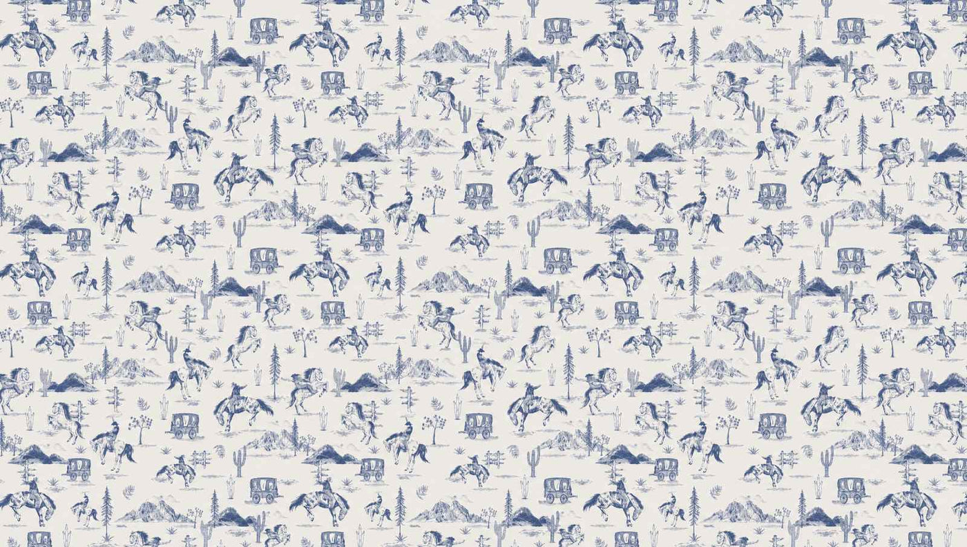 Papier peint toile de jouy revisitée