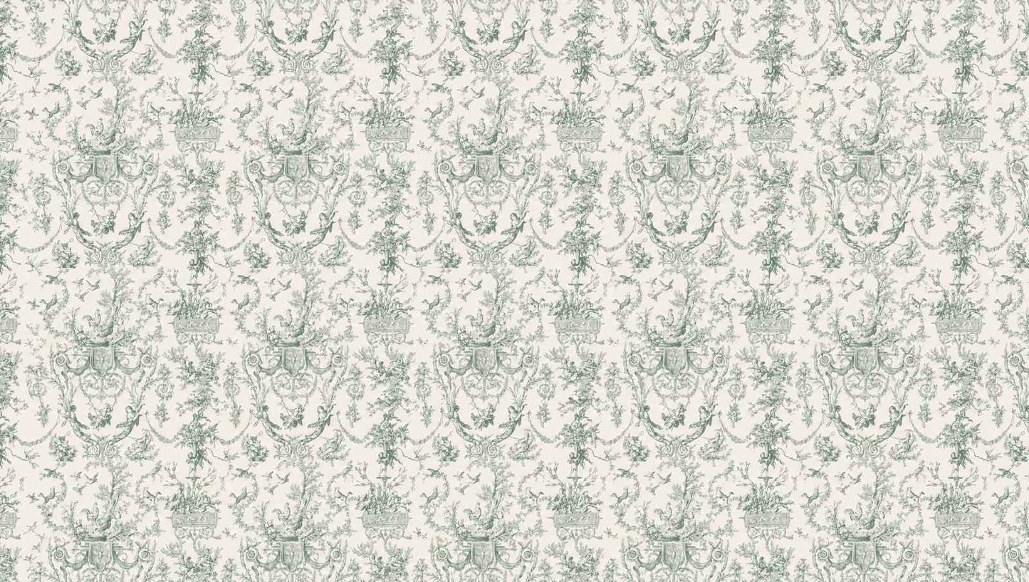 papier-peint-toile-de-jouy-vert-motif