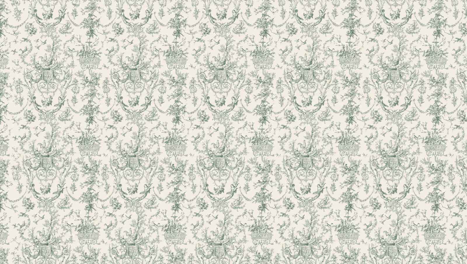 papier-peint-toile-de-jouy-vert-motif