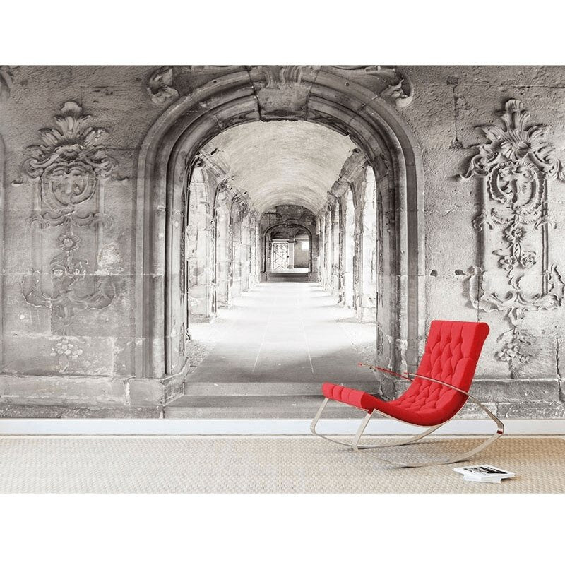 Papier peint trompe l'oeil couloir