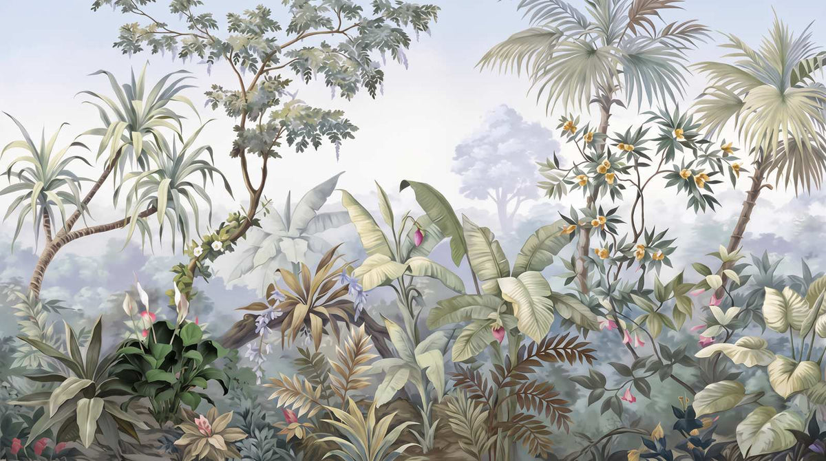 Papier peint tropical tete de lit