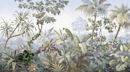 Papier peint tropical tete de lit