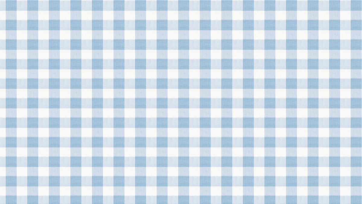 Papier peint vichy bleu ciel