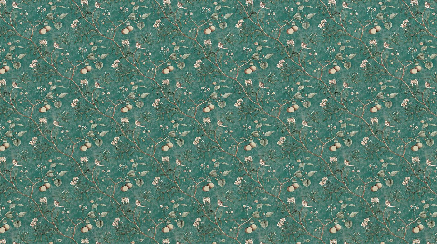 Papier peint vintage fleur et oiseau