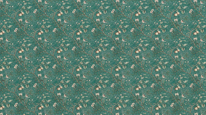 Papier peint vintage fleur et oiseau