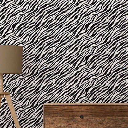 Papier peint zèbre noir et blanc