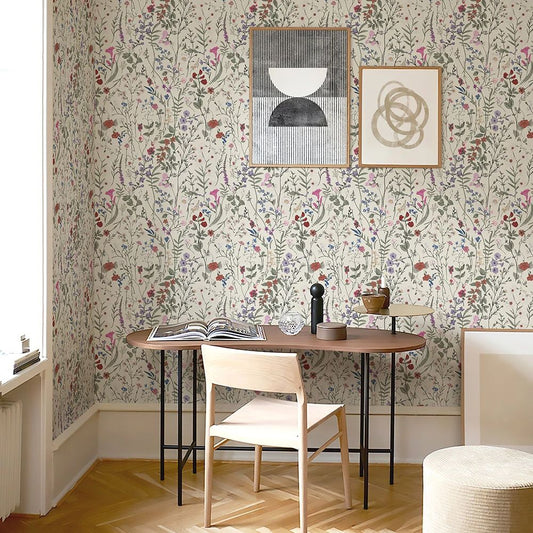 papier peint fleuri liberty vintage