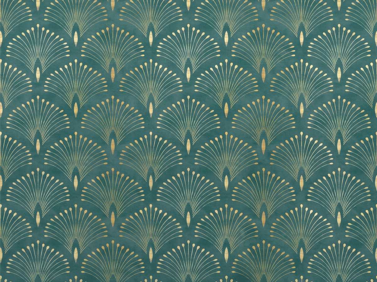 Tête de lit papier peint art deco