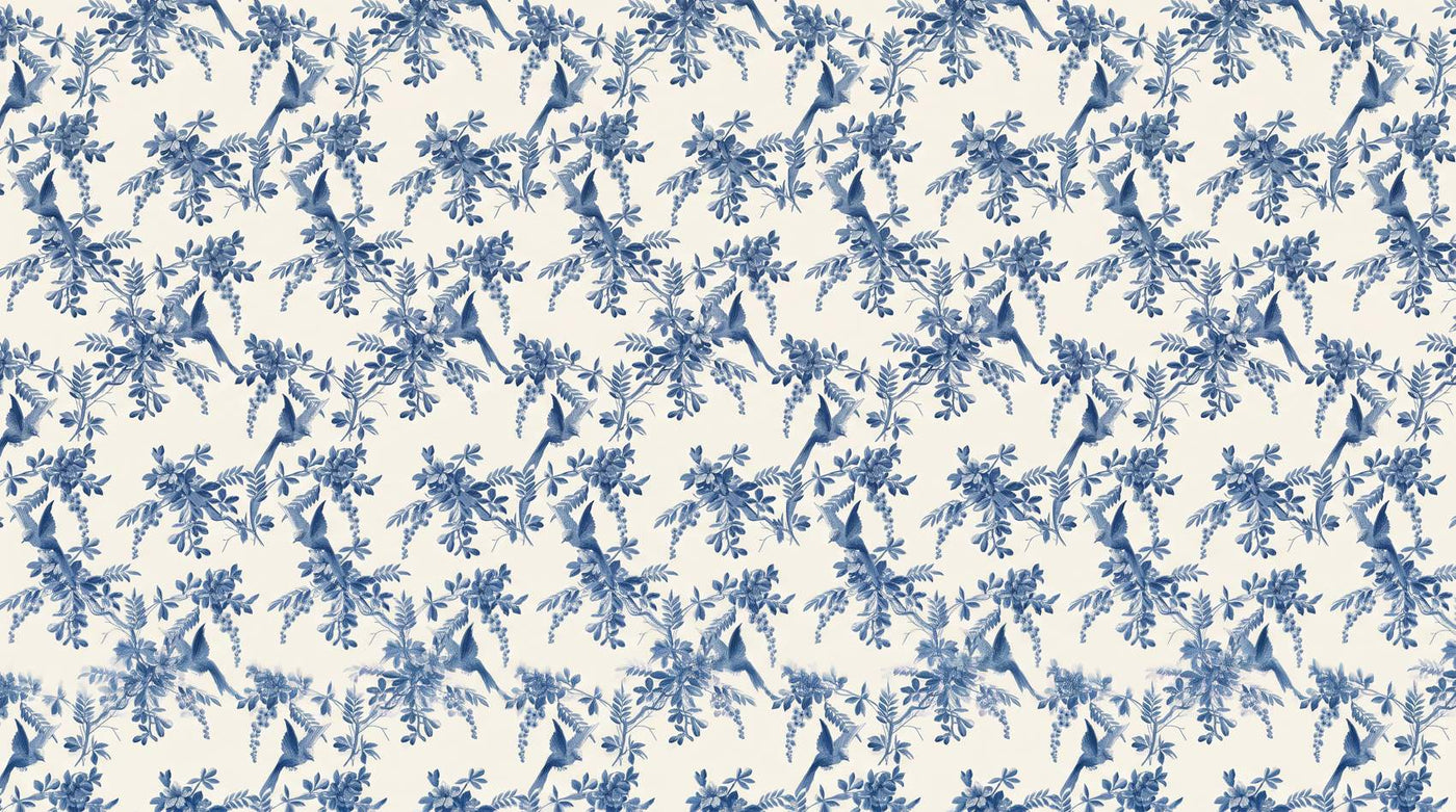 Tête de lit papier peint fleuri