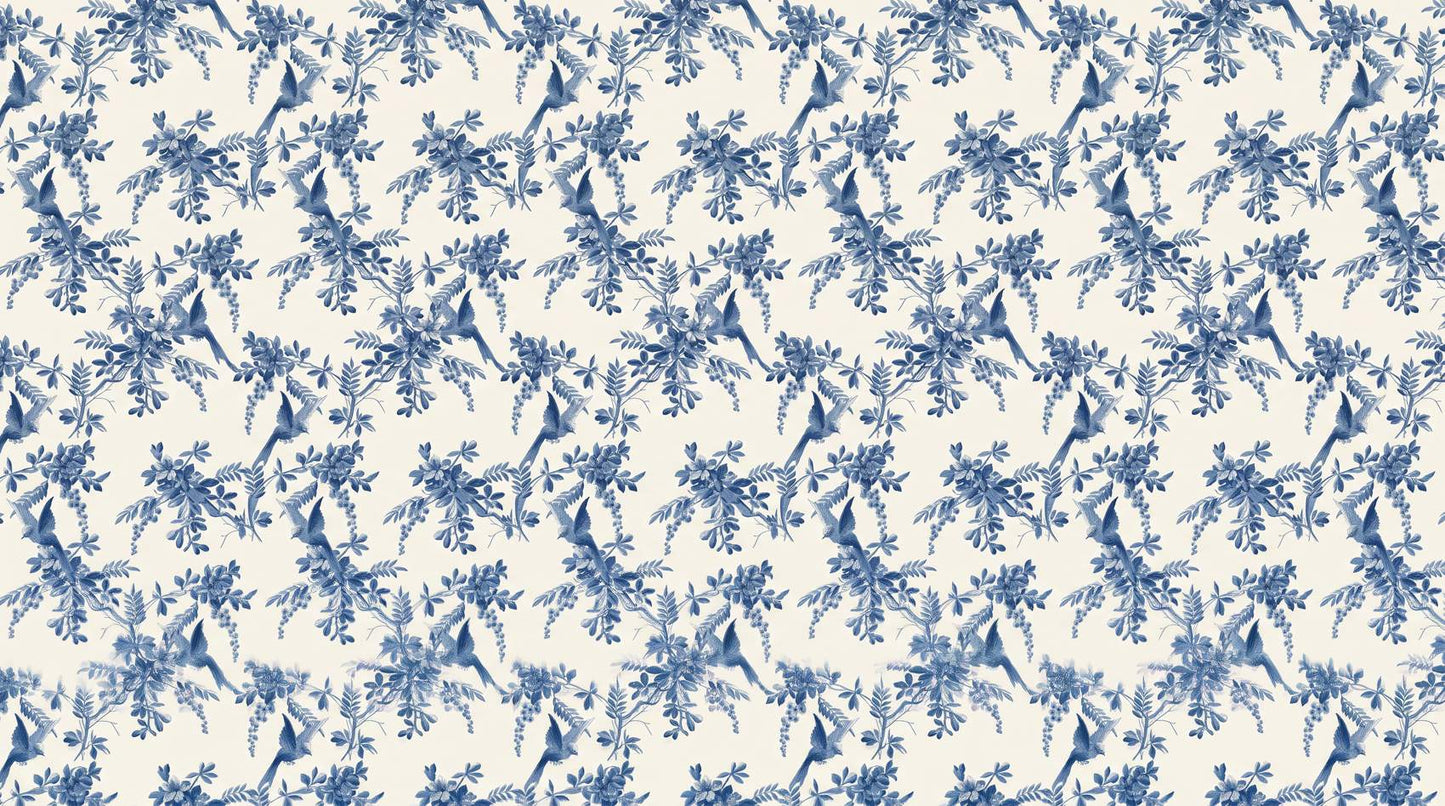 Tête de lit papier peint fleuri