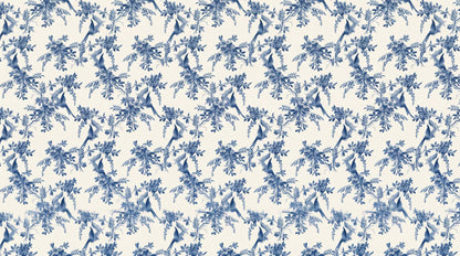 Tête de lit papier peint fleuri